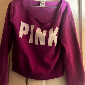 PINK Victoria's Secret Fuchsia Crew Neck Sweater